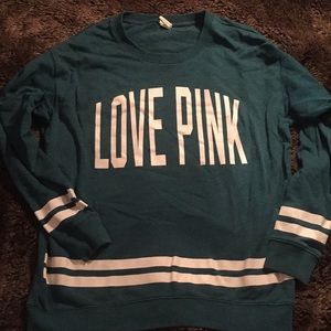 PINK turquoise over sized sweater